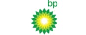 A green and yellow logo for bp.